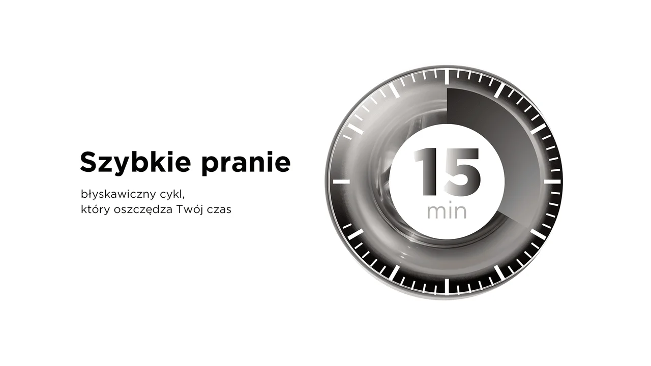 Szybkie pranie 15 minut w pralce TCL FF1024WA0PL